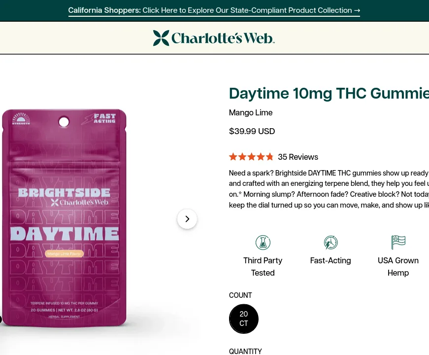 Charlotte’s Web Daytime THC Gummies image 4