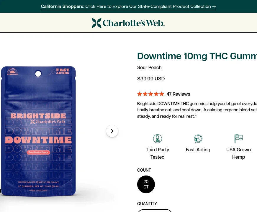 Charlotte’s Web Downtime Gummies image 4