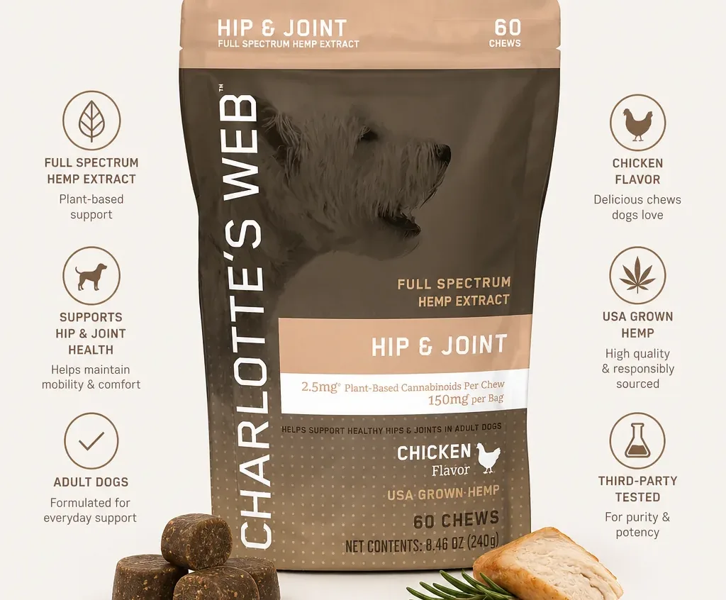 Charlotte’s Web Hip & Joint Chews for Dogs