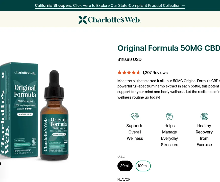 Charlotte’s Web Original Formula CBD Oil image 4