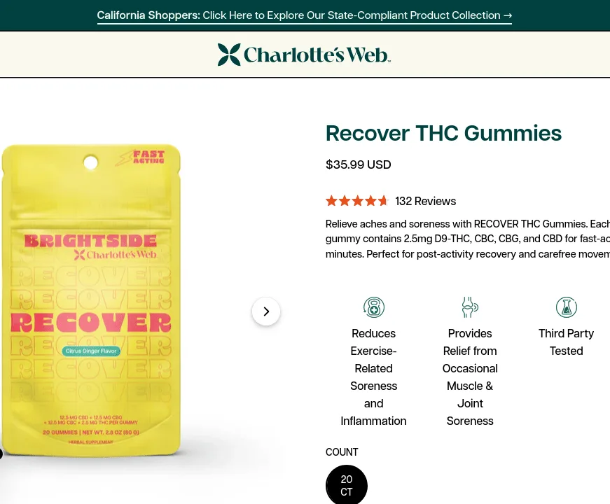 Charlotte’s Web Recover THC Gummies image 4