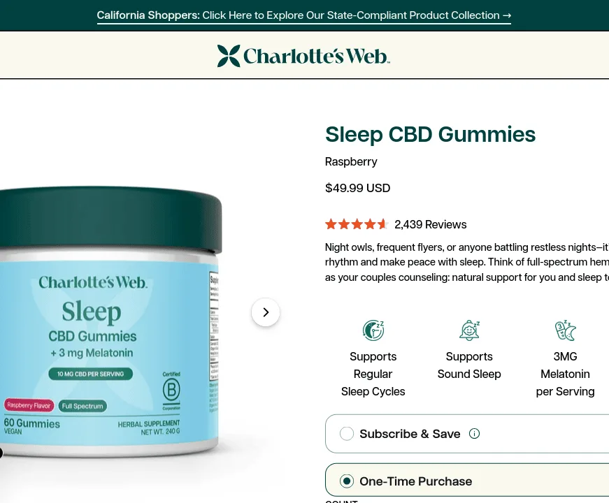 Charlotte’s Web Sleep CBD Gummies image 3