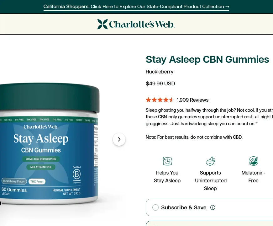 Charlotte’s Web Stay Asleep CBN Gummies image 3