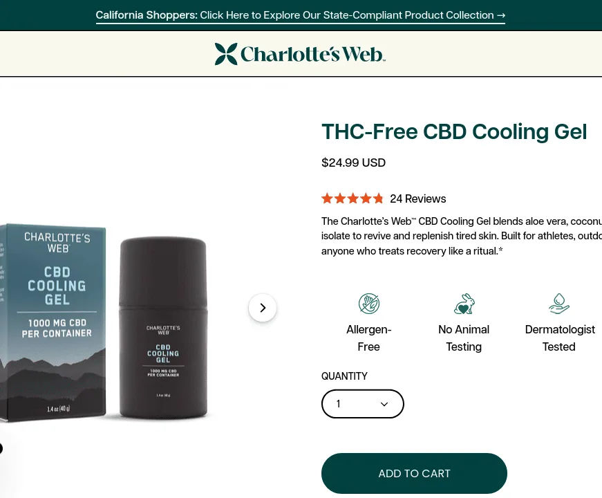 Charlotte’s Web CBD Cooling Gel image 4