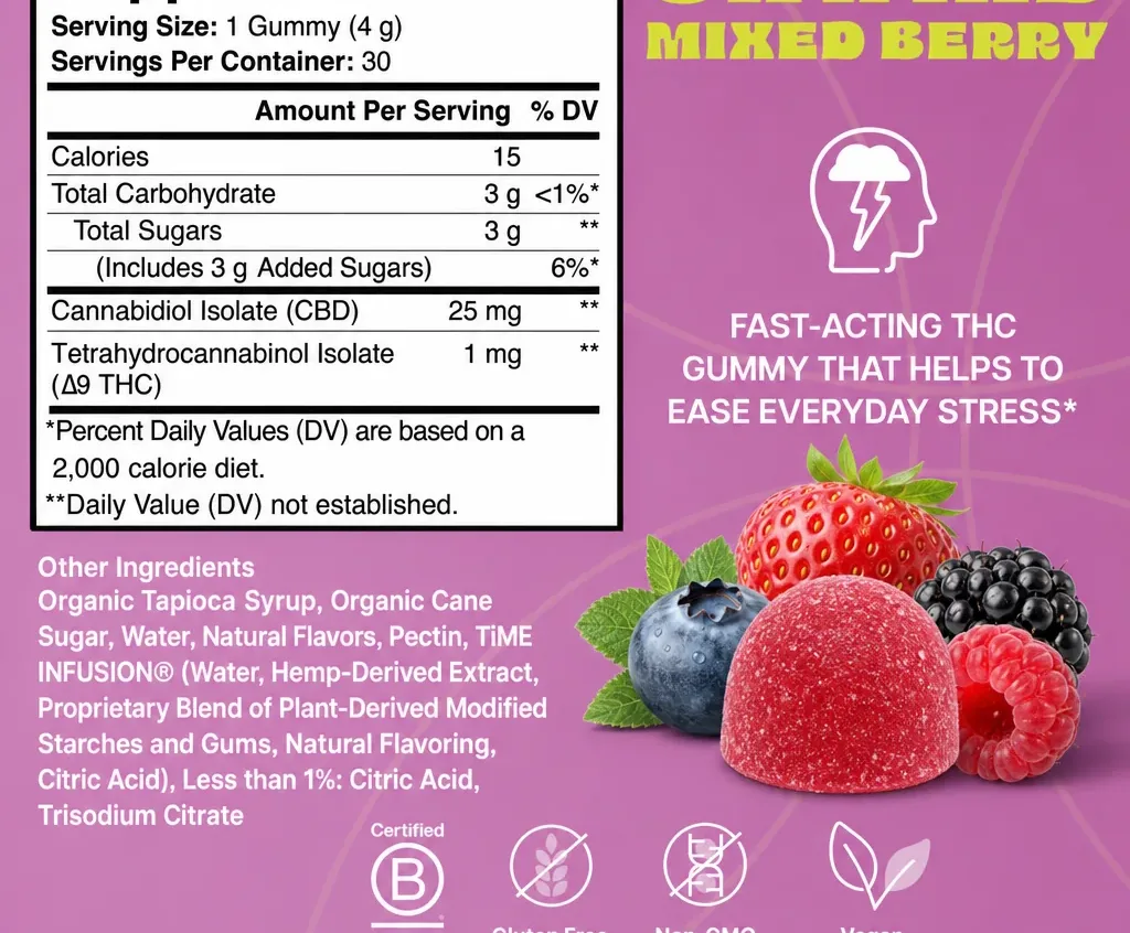 Charlotte’s Web Unwind Mixed Berry Gummies image 2
