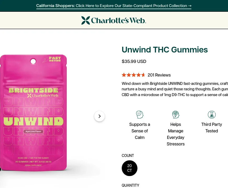 Charlotte’s Web Unwind THC Gummies image 4