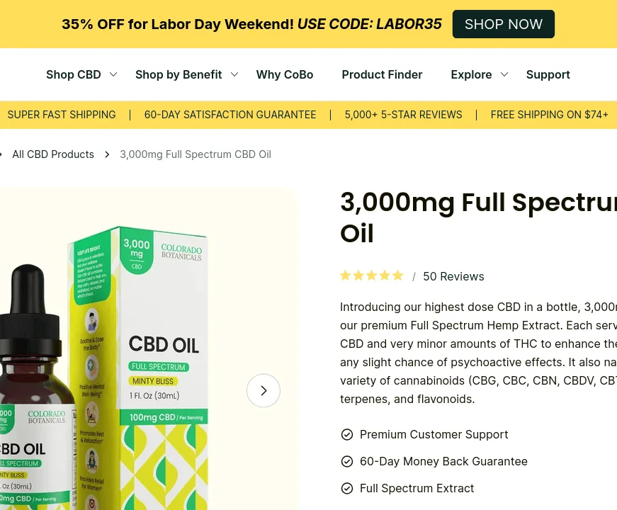 Colorado Botanicals Full Spectrum CBD Oil image 3