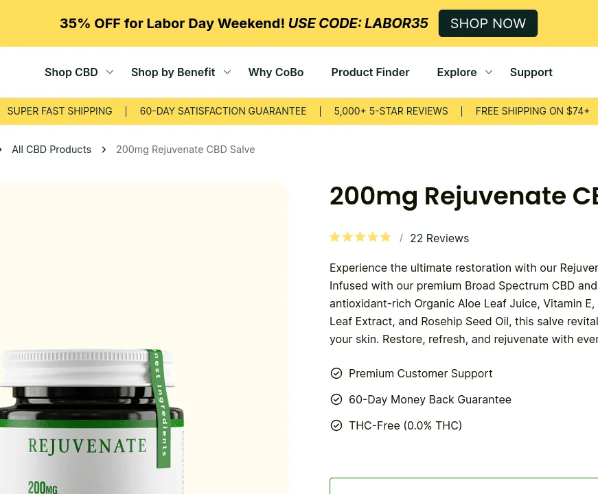 Colorado Botanicals Rejuvenate CBD Salve image 2