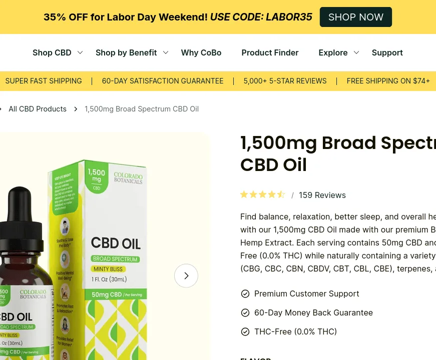 Colorado Botanicals Broad Spectrum CBD Oil image 3