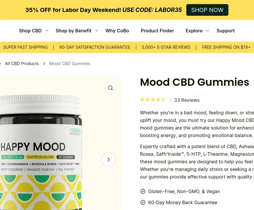Colorado Botanicals Mood CBD Gummies image 2