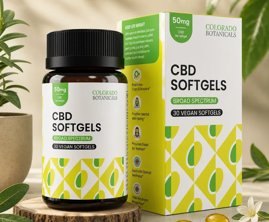 Colorado Botanicals Vegan Broad Spectrum CBD Softgels