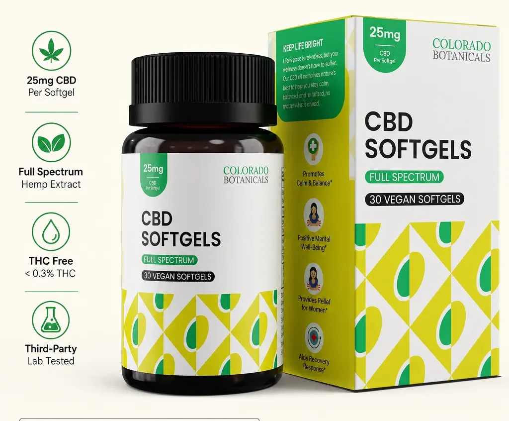 Colorado Botanicals Vegan Full Spectrum CBD Softgels