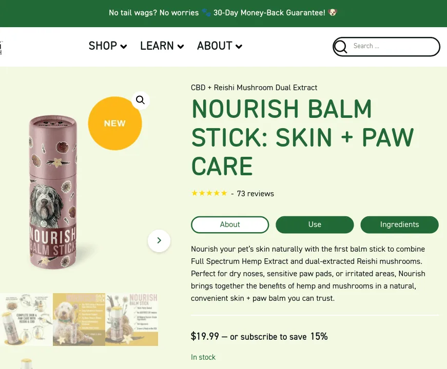 Dog Health Nourish Balm Stick for Dogs image 4