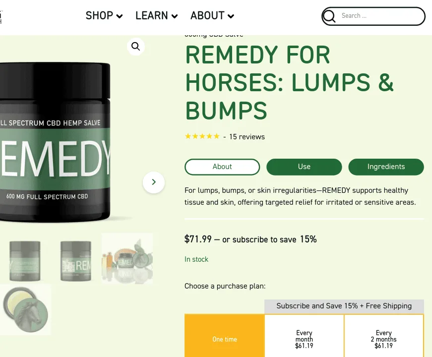 Dog Health Remedy CBD Salve for Horses image 4