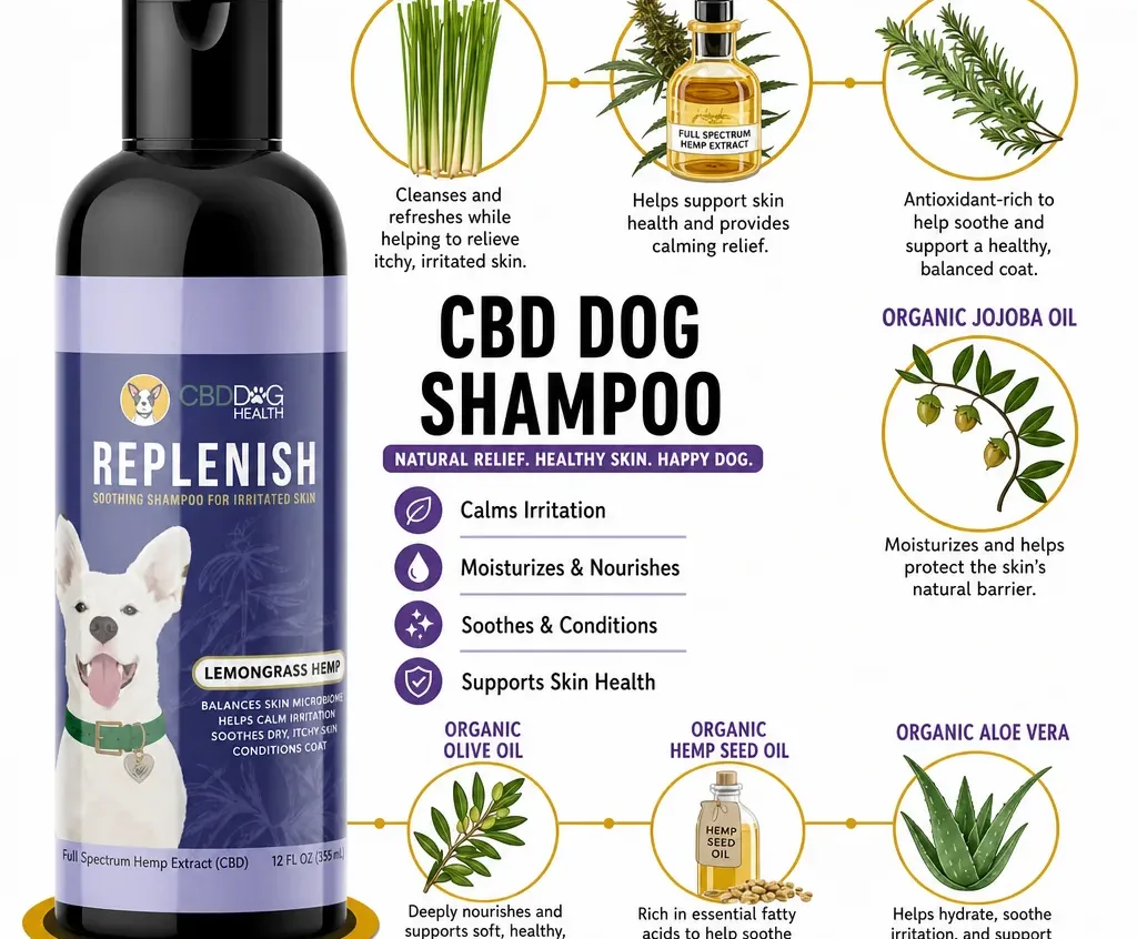Dog Health Replenish CBD Dog Shampoo image 3