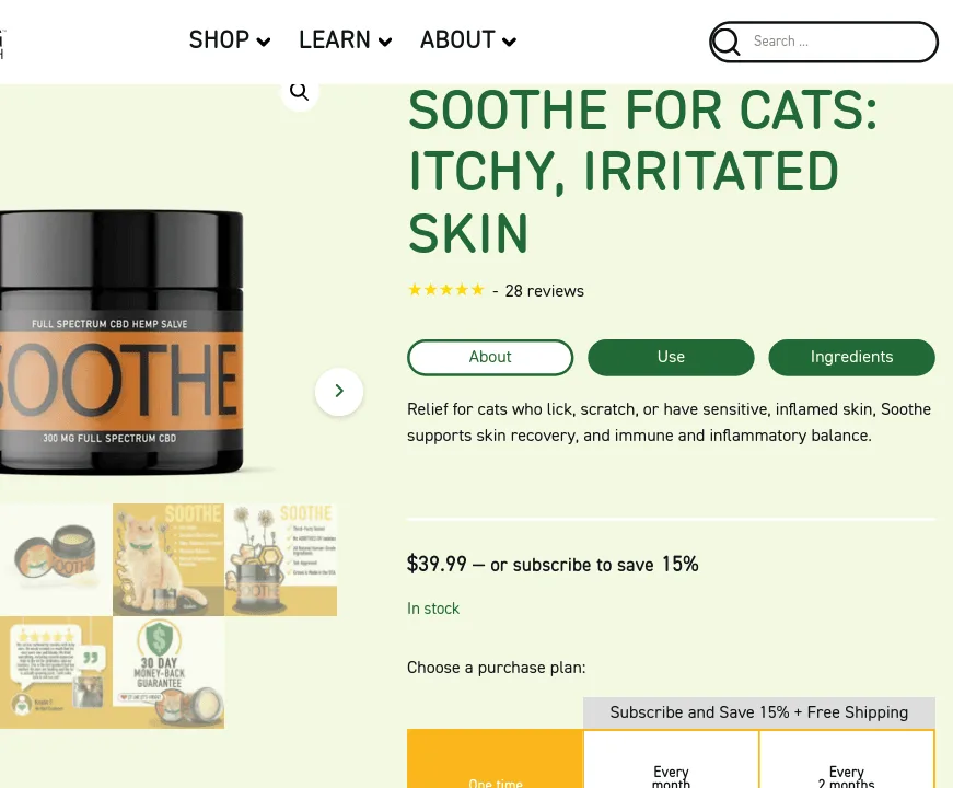 Dog Health SOOTHE for Cats: Itchy, Irritated Skin image 3
