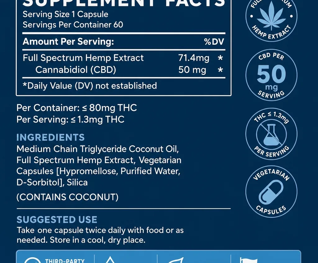Elixinol Everyday Daily Balance Extra Strength Capsules image 2