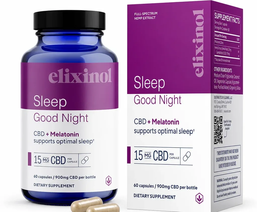 Elixinol Sleep Good Night Capsules image 2