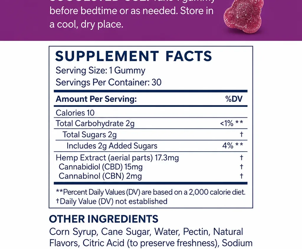 Elixinol Sleep Gummies THC Free image 2