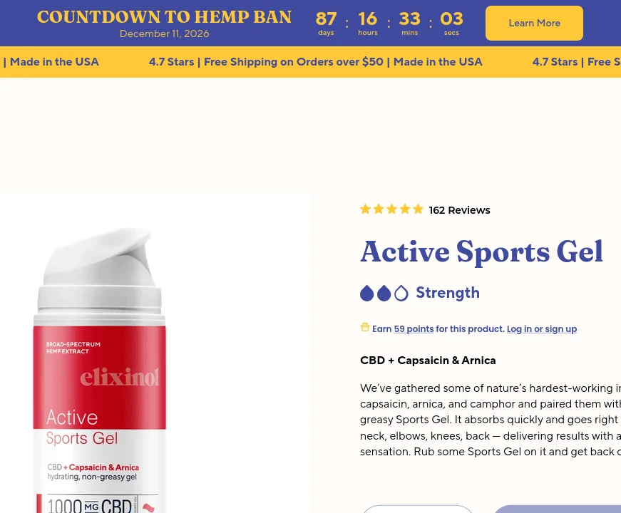 Elixinol Active Sports Gel image 4
