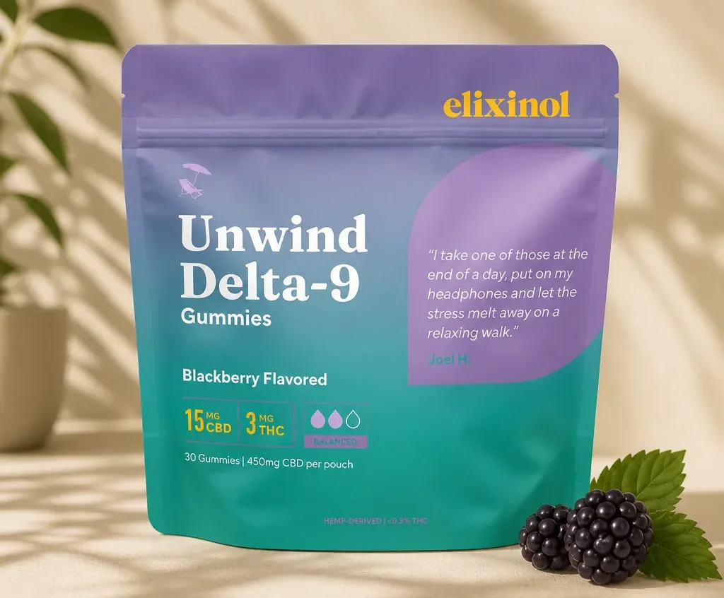 Elixinol Unwind Delta-9 Gummies