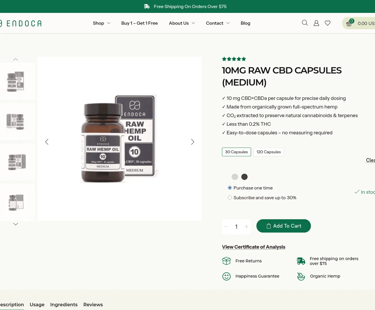 Endoca Raw CBD Capsules image 4