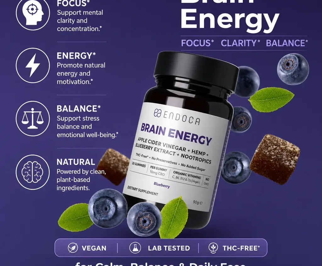 Endoca Brain Energy Bilberry Gummies image 2