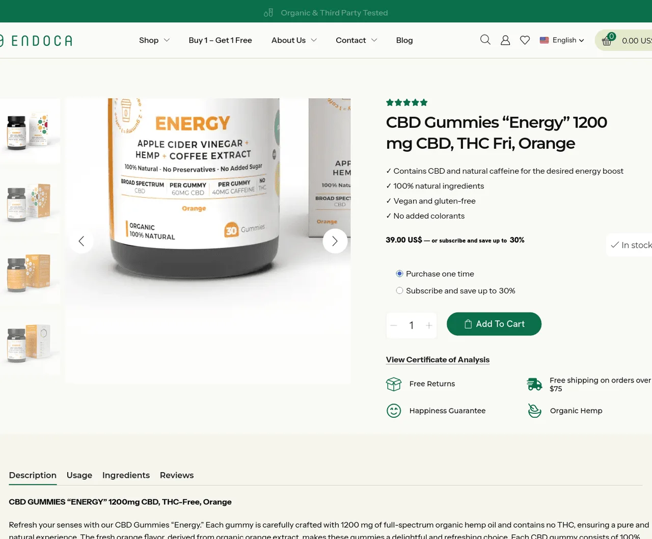 Endoca Energy CBD Gummies image 4