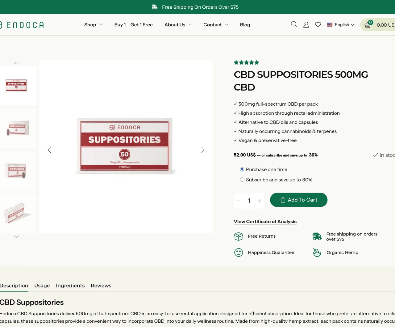 Endoca CBD Suppositories image 4