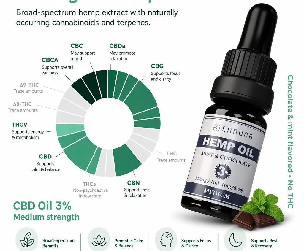 Endoca Chocolate Mint Oil image 3
