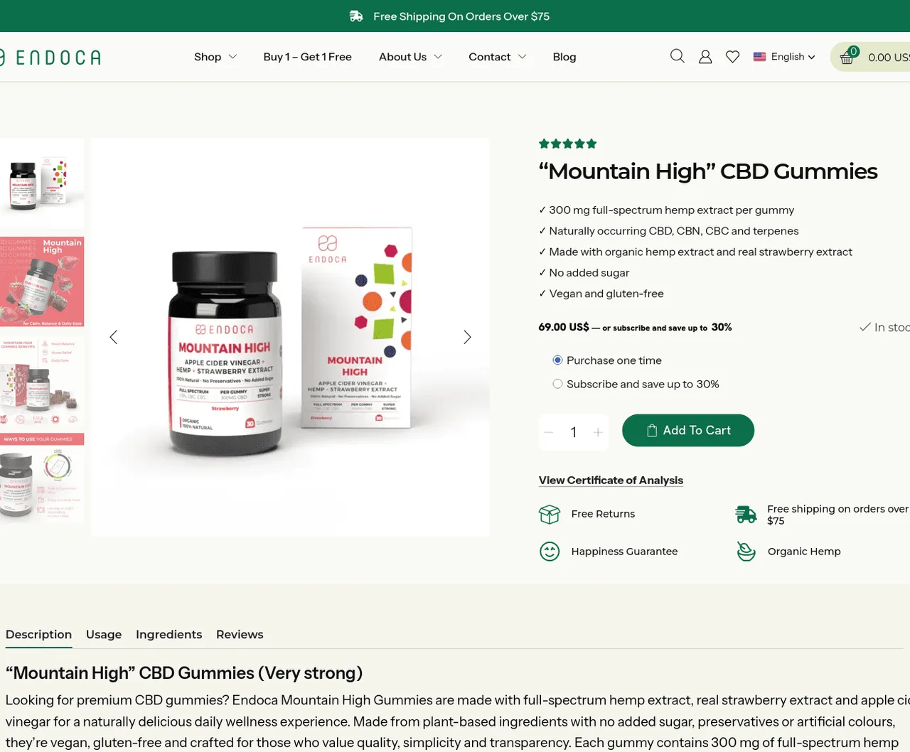 Endoca Mountain High CBD Gummies image 4
