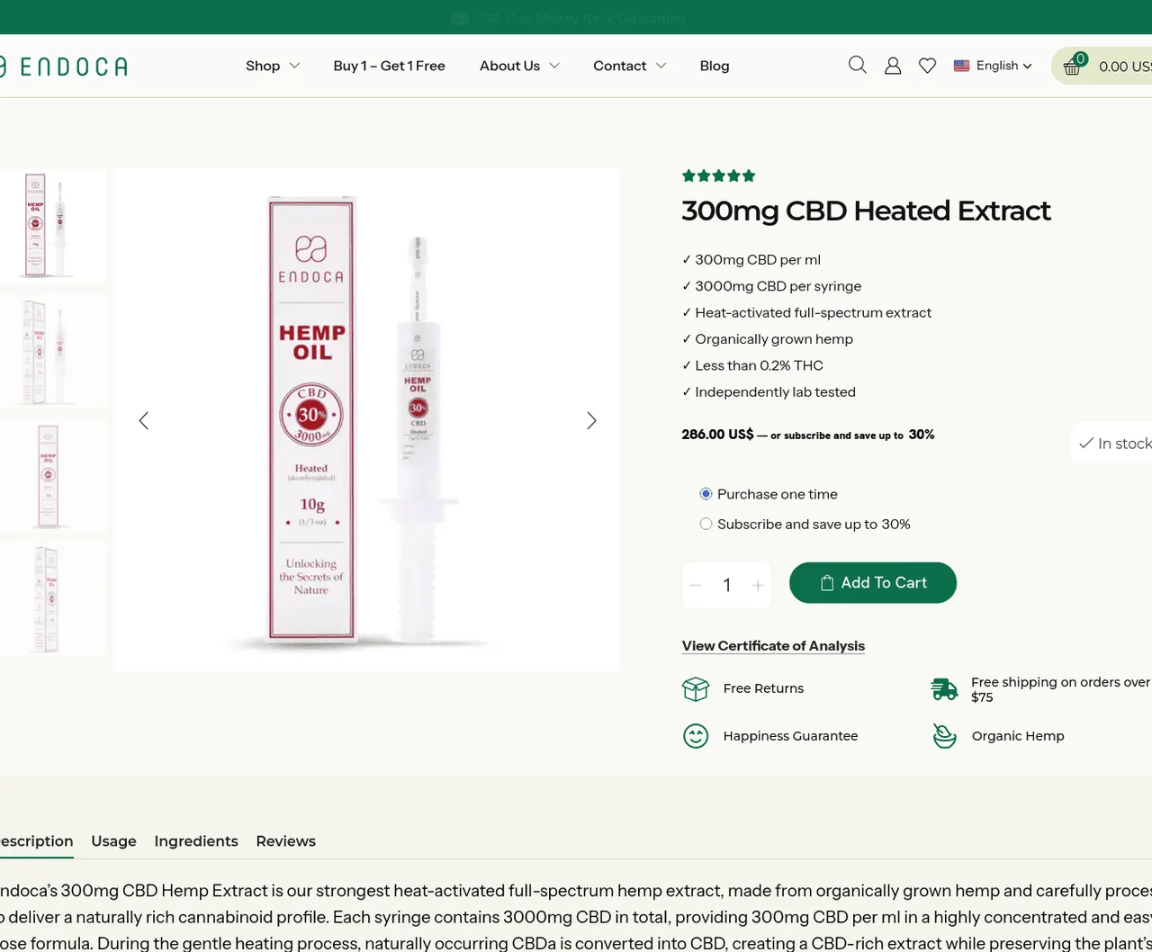 Endoca Raw Hemp Paste Heated Extract image 4