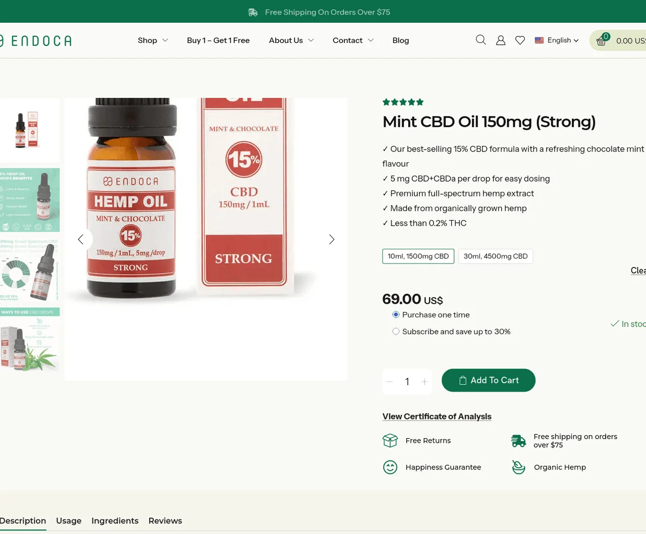 Endoca Mint CBD Oil image 4