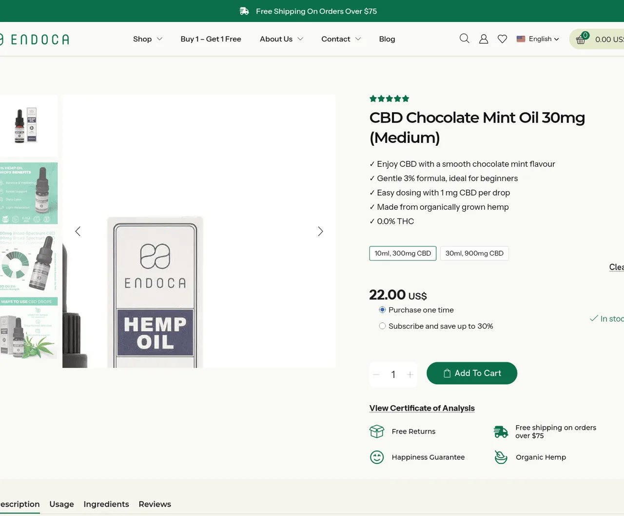 Endoca Chocolate Mint Oil image 4