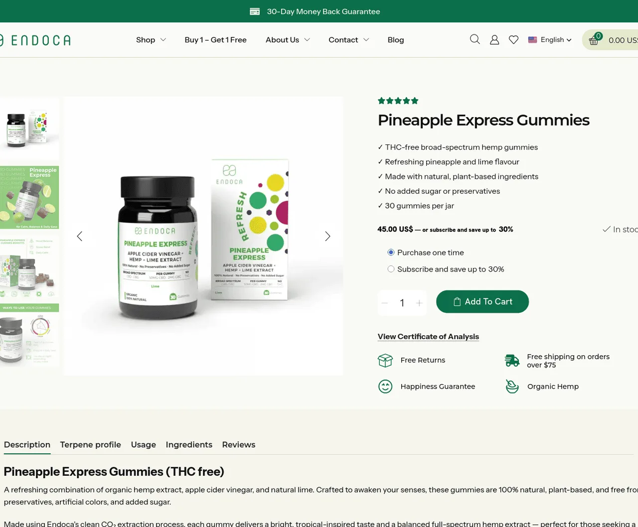 Endoca Pineapple Express Gummies image 4