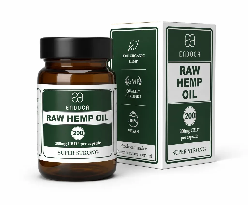 Endoca Raw CBD Capsules Extra Strong image 2