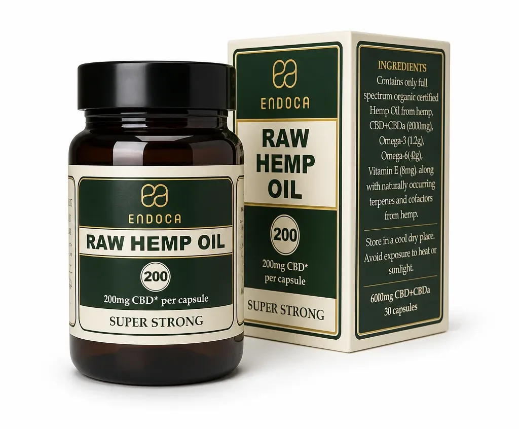 Endoca Raw CBD Capsules Extra Strong image 3