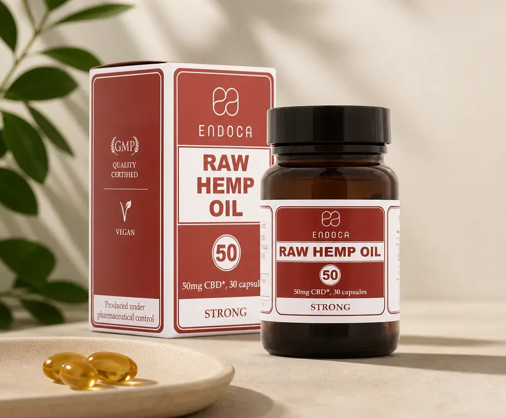 Endoca Raw CBD Capsules Strong image 3