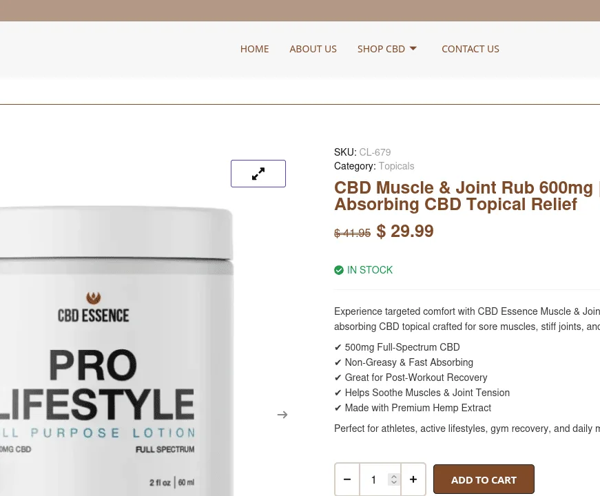 Essence CBD Muscle & Joint Rub image 4
