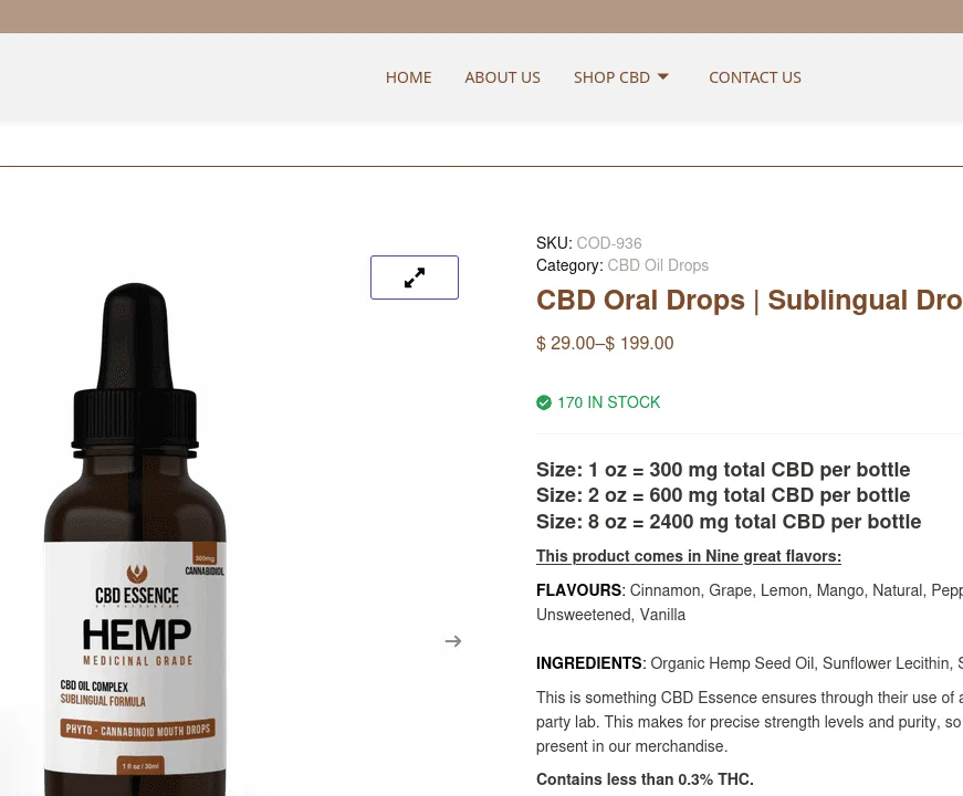 Essence CBD Oral Drops image 4