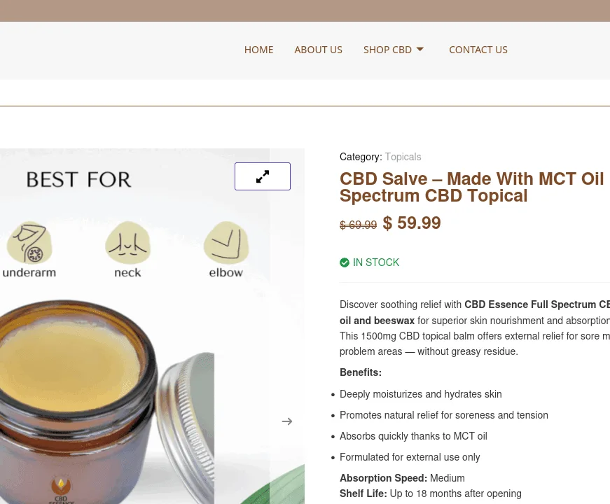 Essence CBD Salve image 3