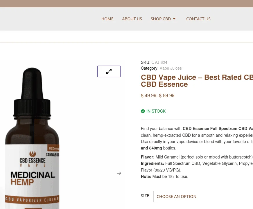 Essence CBD Vape Juice image 3