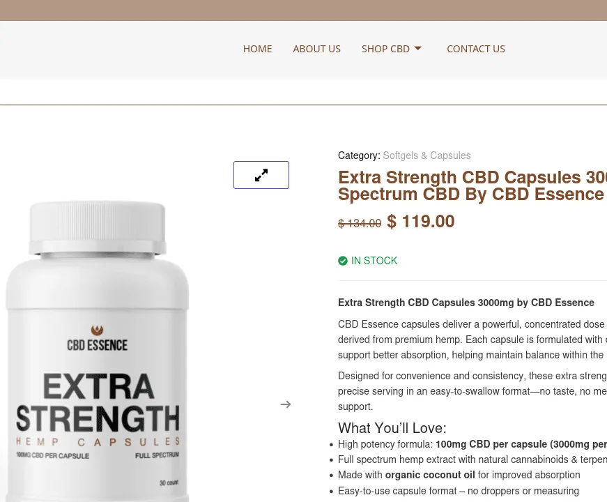 Essence Extra Strength CBD Capsules image 4