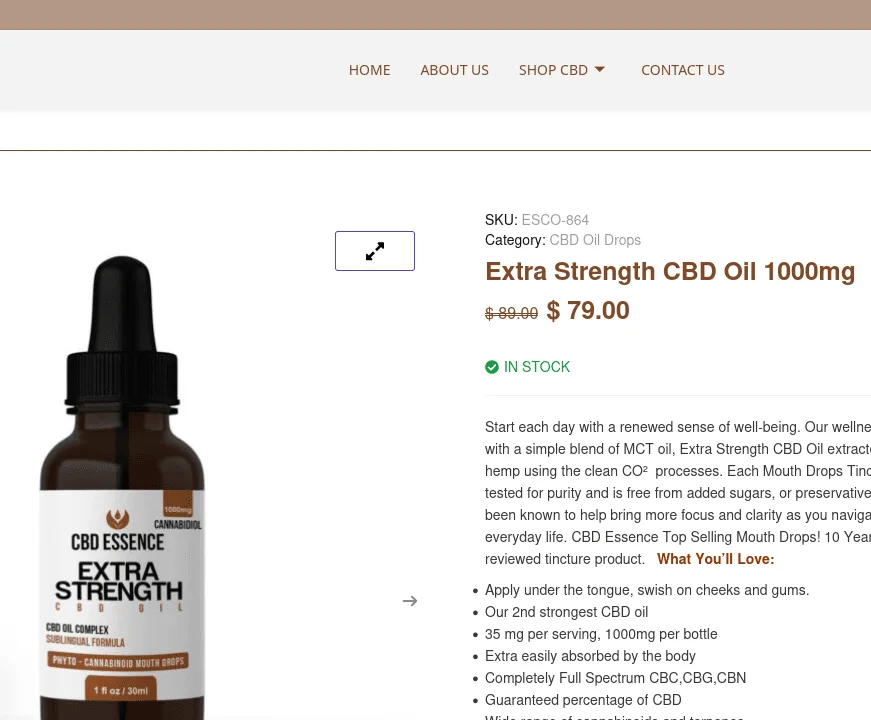 Essence Extra Strength CBD Oil image 3