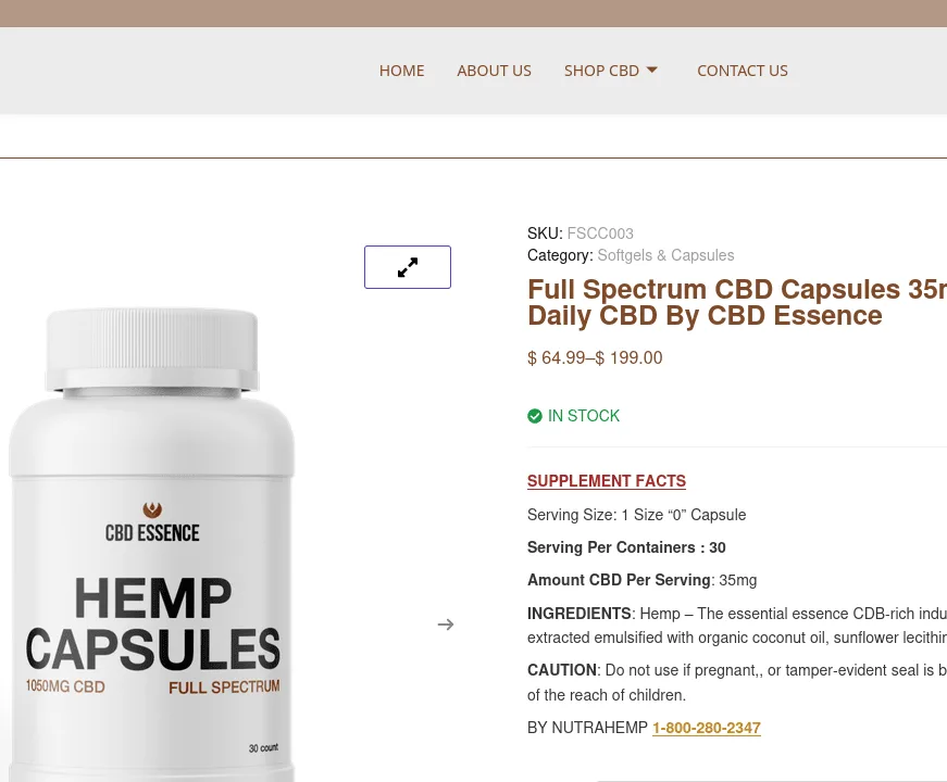 Essence Full Spectrum CBD Capsules image 4