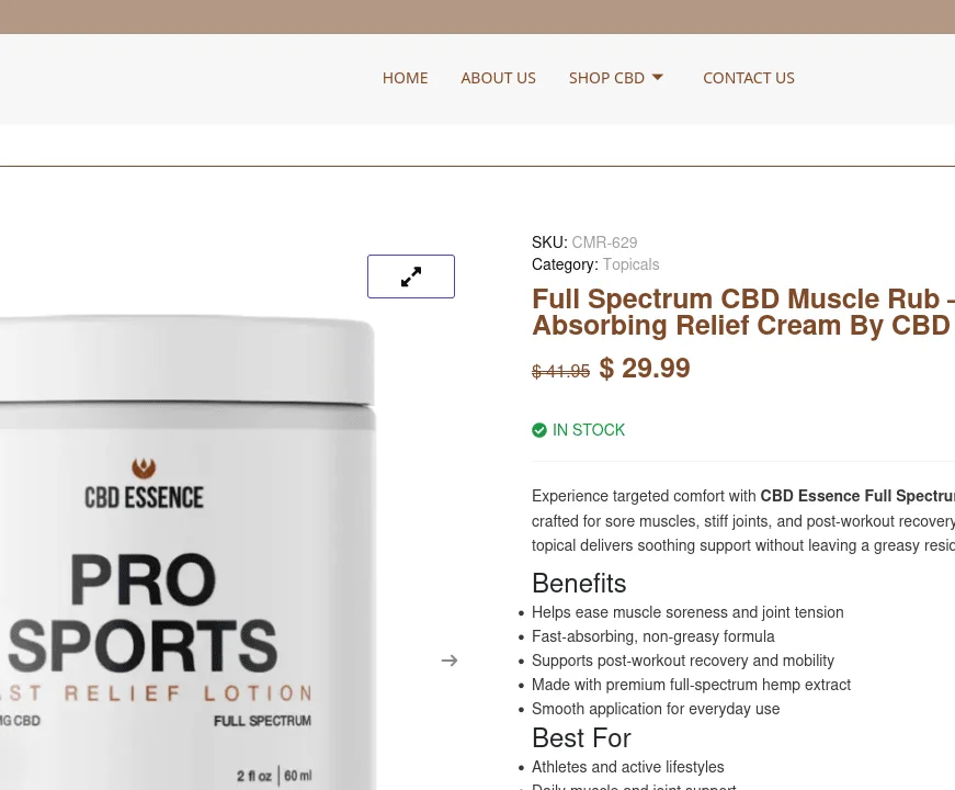 Essence Full Spectrum CBD Muscle Rub image 4