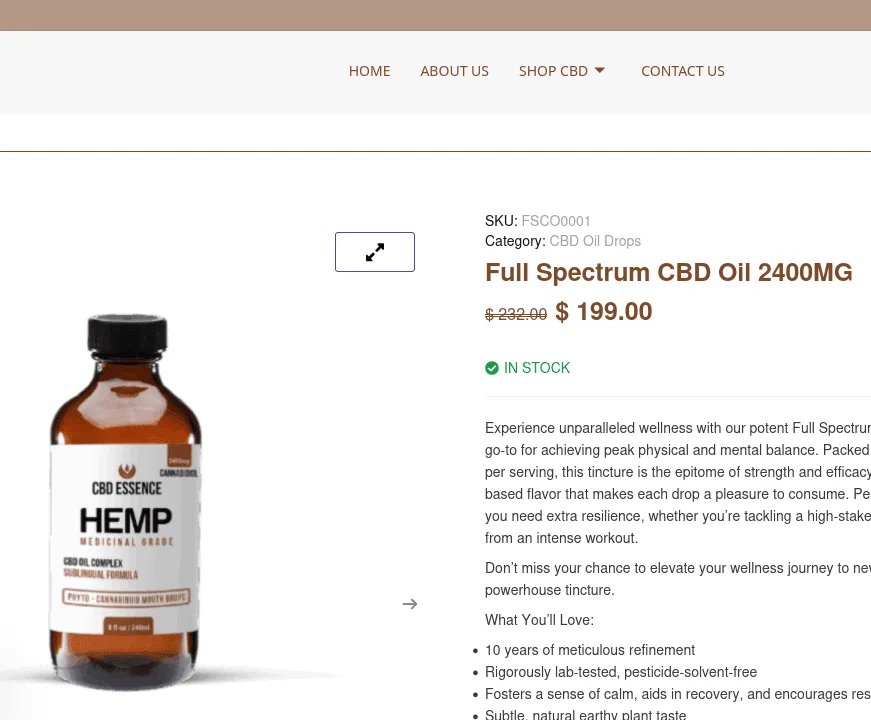Essence Full Spectrum CBD Oil image 3