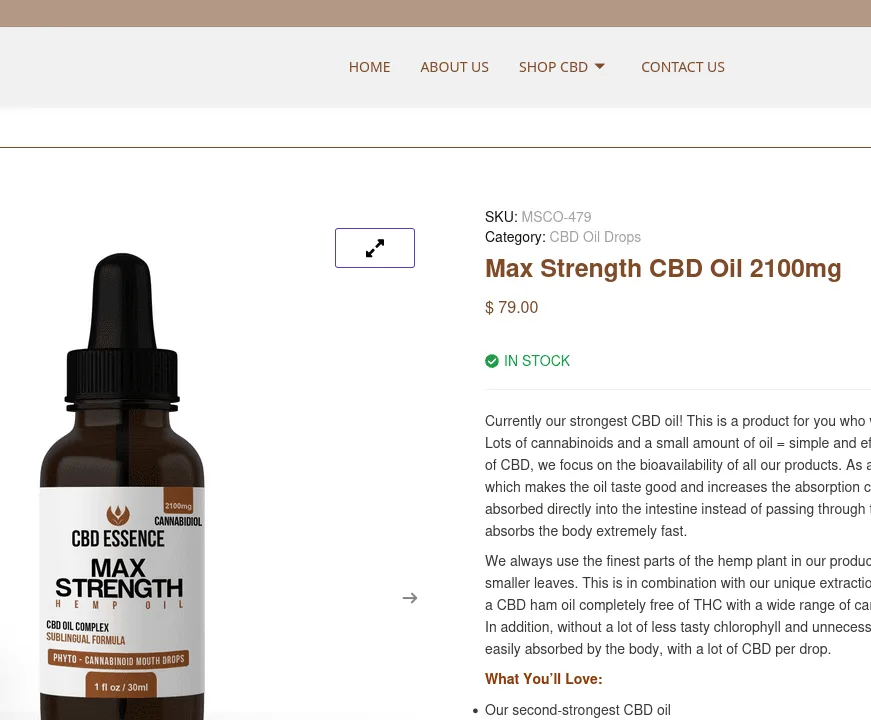 Essence Max Strength CBD Oil image 3