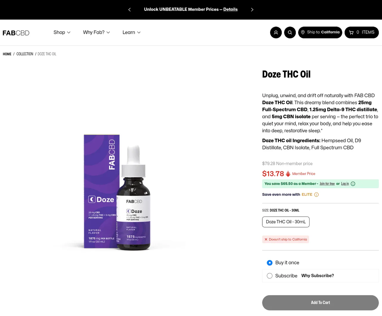 FABCBD Doze THC Oil image 4