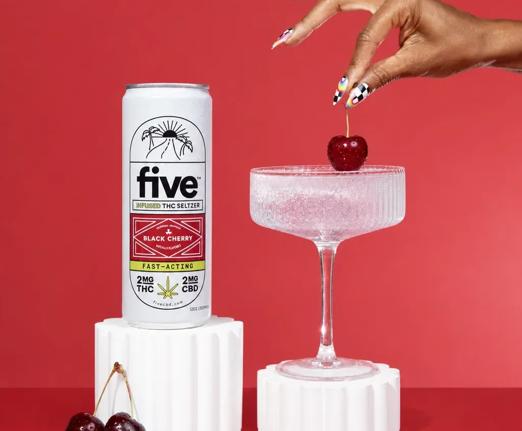 five CBD Black Cherry Seltzers image 2